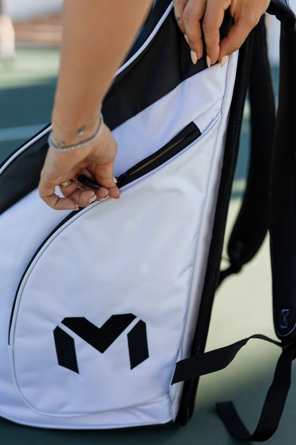 Close-up of the Titan Tour Pro zipper and fabric.