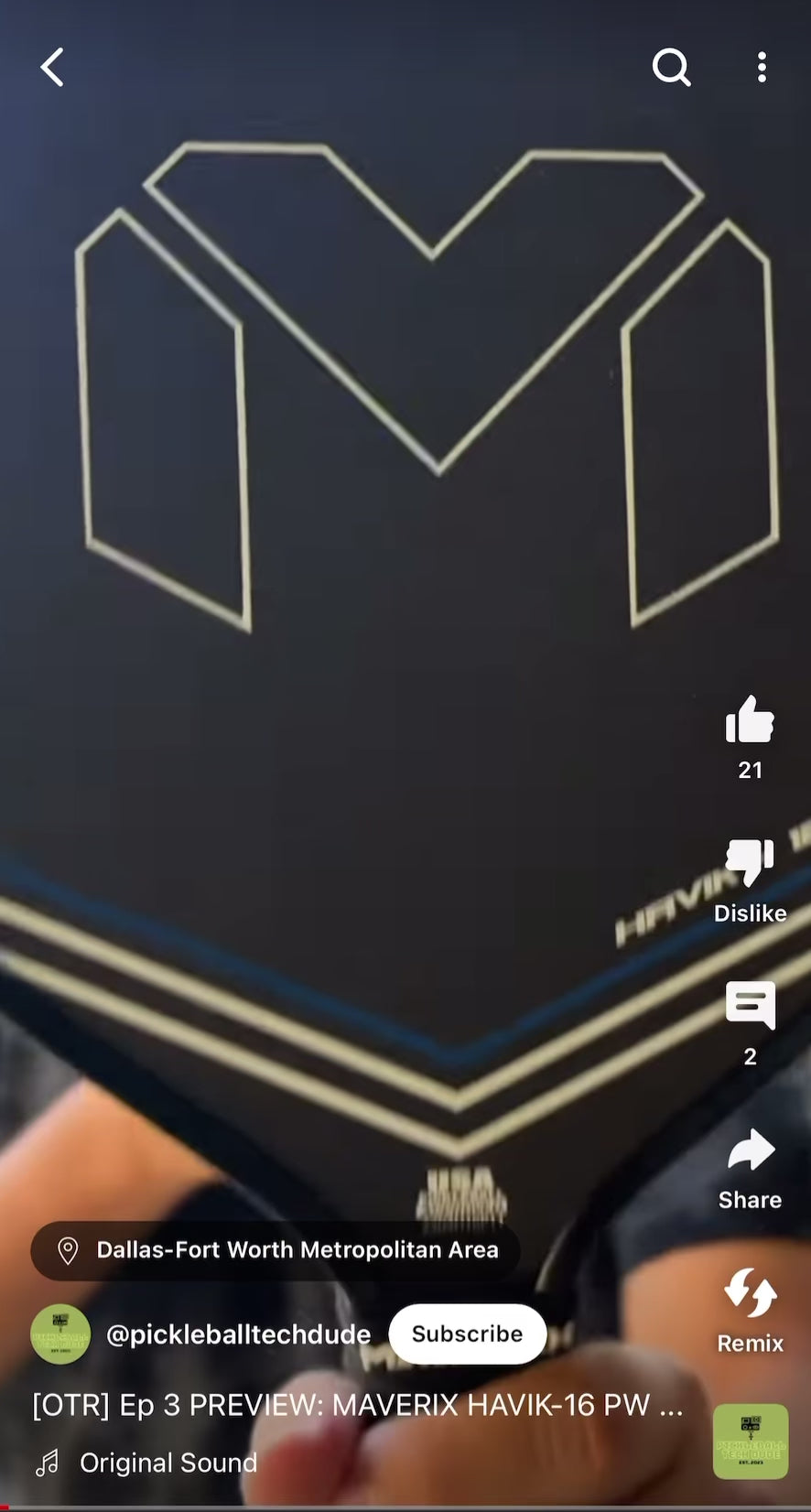 Maverix // Havik - 16 Power – Maverix Pickleball